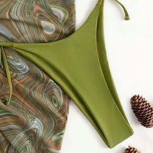 Olive green bikini bottoms